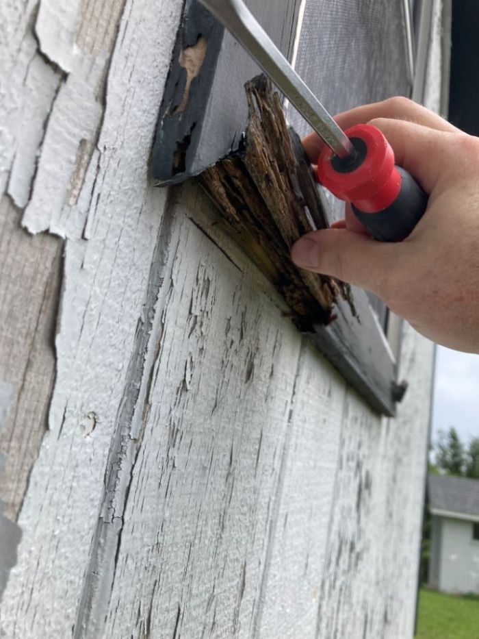 Termite Damage Evident on this Window Frame